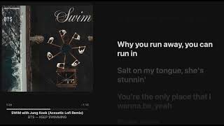 Download lagu SWIM with Jung Kook (Acoustic Lofi Remix) - BTS [ Lyrics   Hi-Res ] mp3
