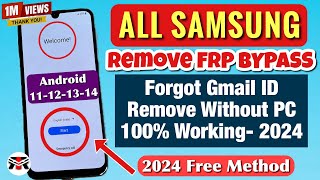 Finally Without Pc🔥2024 || All Samsung FRP Bypass Android 12/13/14 Remove Gmail Account After Reset