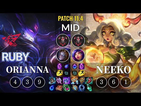 RW Ruby Orianna vs Neeko Mid - KR Patch 11.4