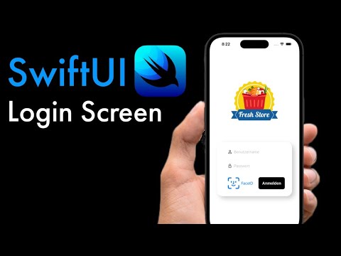 SwiftUI Fancy Login Screen mit FaceID Login - Deutsch