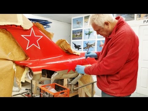 ③ "HOW TO" PINNACLE AVIATION  UNMASKING / WEATHERING DETAIL 1/4 SCALE FLYTECHNIQUE MIG 15 - 2016