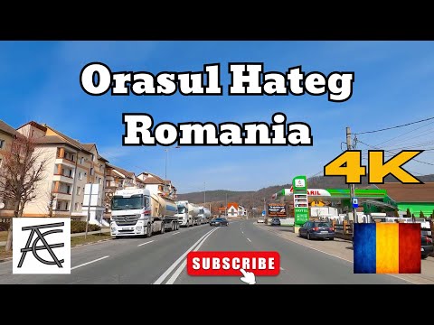 Orasul Hateg, Judetul Hunedoara, Romania 4K. 