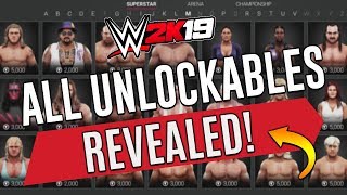 WWE 2k19: ALL Unlockable Superstars, Arenas & Championships Revealed!
