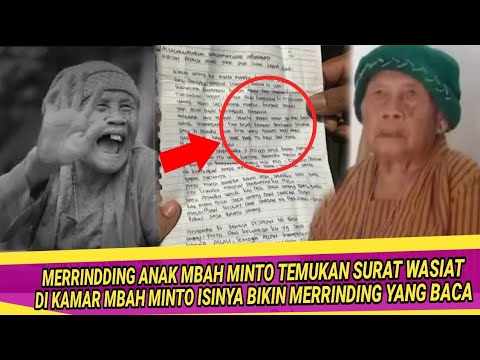 Merridingg Anak Mbah Minto Temukan Surat Wasiat Dikamar Mbah Minto,Isinya Bikin Merrinding Yang Baca