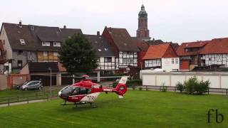 preview picture of video 'Rettungshubschrauber startet in Einbeck'