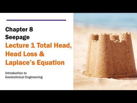 Chapter 8 Seepage - Lecture 1 Total Head, Head Loss and Laplace’s Equation