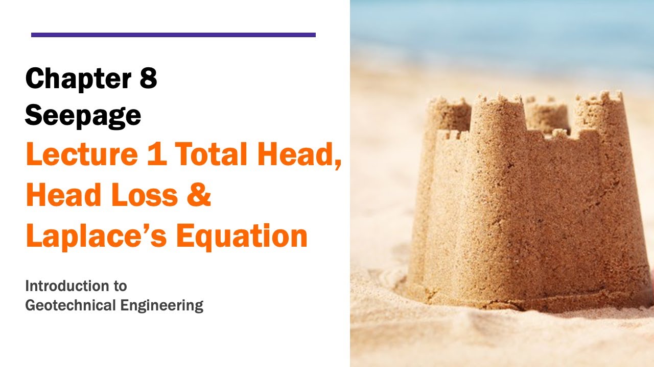 Chapter 8 Seepage - Lecture 1 Total Head, Head Loss and Laplace’s Equation