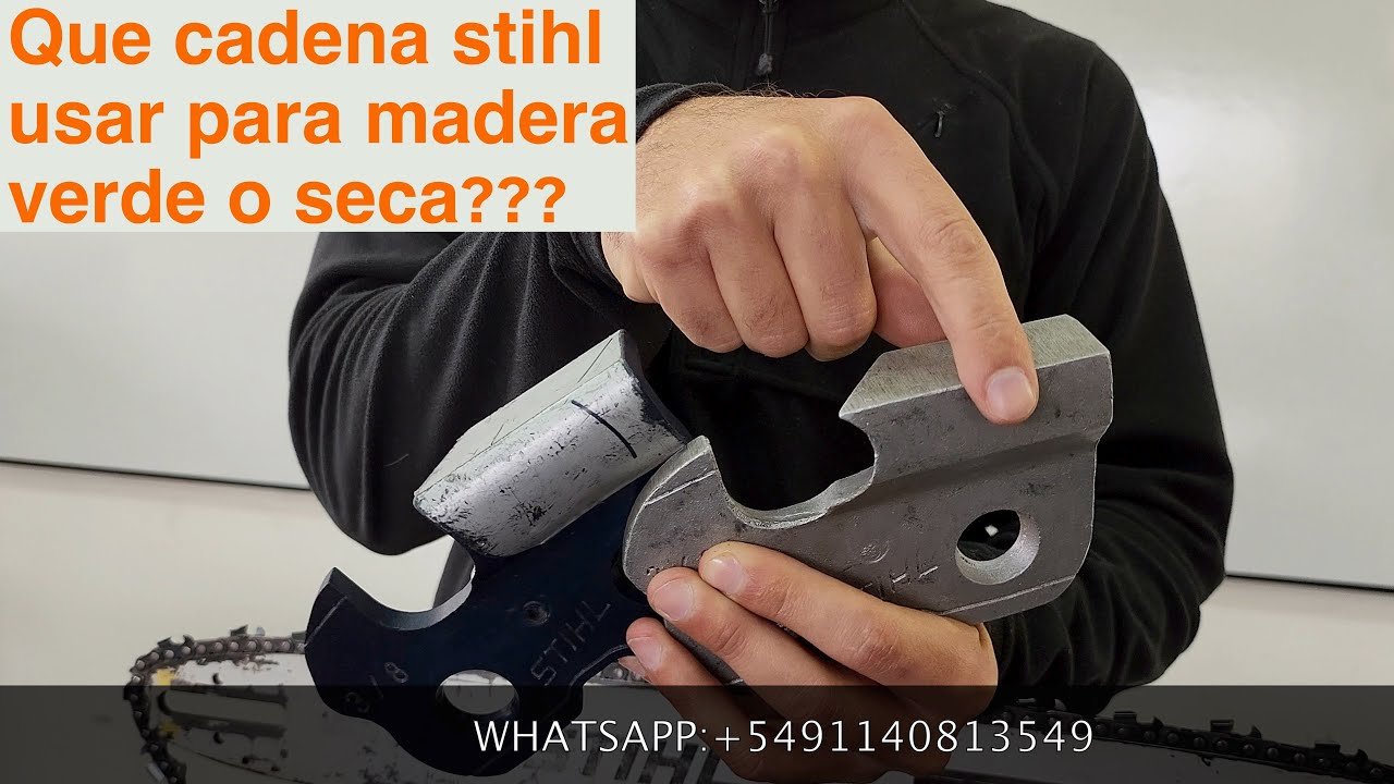 Tipos de cadena de motosierra ¿Qué cadena usar para madera verde y madera seca Stihl Argentina