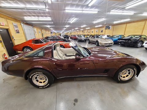 1980 Dark Claret 4spd 21K Original Miles Corvette For Sale Video