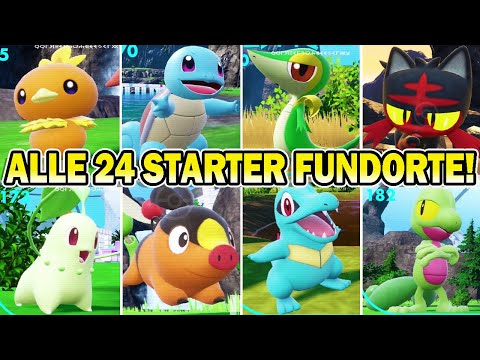 ALLE 24 STARTER POKEMON FUNDORTE in Pokemon Karmesin & Purpur: DIE INDIGOBLAUE SCHEIBE DLC 🔵