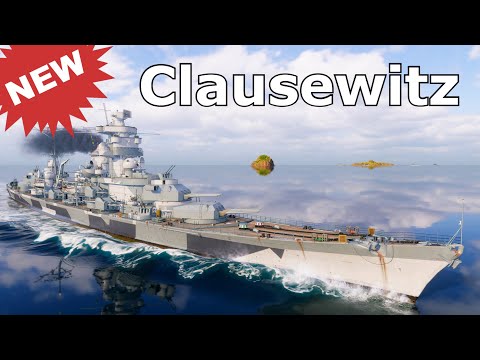 World of WarShips Clausewitz - 4 Kills 352K Damage | New Ship