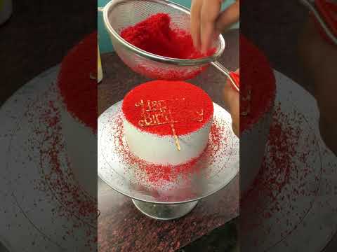 Red Velvet Cake Decorating #cakes #ytshorts #cakeseries #ytshorts #shortsfeed