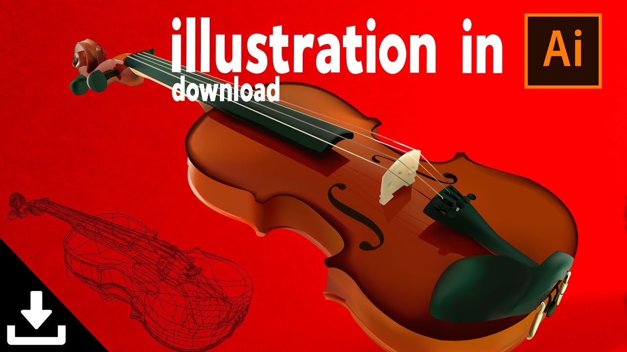 Violin Illustration in Adobe Illustrator cc | Free Vector to Download