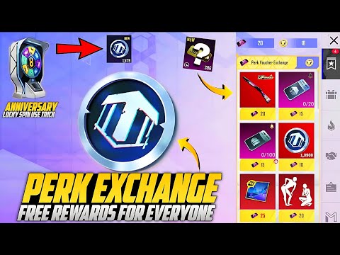 😱 Anniversary Lucky Spin Almost Unlimited Lucky Coins | Upgrade Gun In Perk Exchange Event |PUBGM