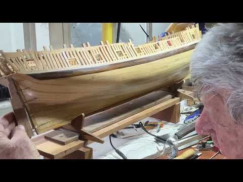 Video 103. HMS Thorn. Completing the fabrication of the rudder. Part 4
