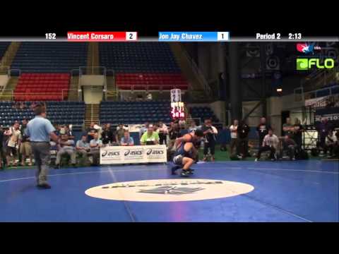 Junior 152 - Vincent Corsaro (Indiana) vs. Jon Jay Chavez (Idaho)