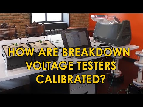 Oil Tester Calibration in Laboratory. BDV Tester TOR-80