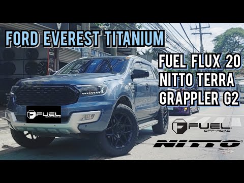 Fuel Flux 20" wrapped with Nitto Terra Grappler G2 275/55 R20 on this Ford Everest @ RNH Tire Supply