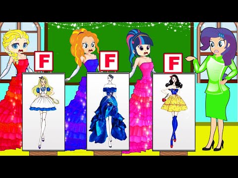 Cheating in Dress Up Contest And the Ending  - Equestria Girls Princess School Dress Up Stories