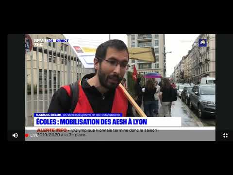 Reportage action CGT Educ'action Lyon AESH du 9 juin 2020