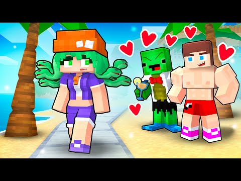 JJ & Mikey Fall in LOVE with IVY - Maizen Minecraft Animation