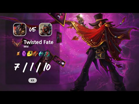 Twisted Fate Mid vs Zed - KR GrandMaster Patch 13.12