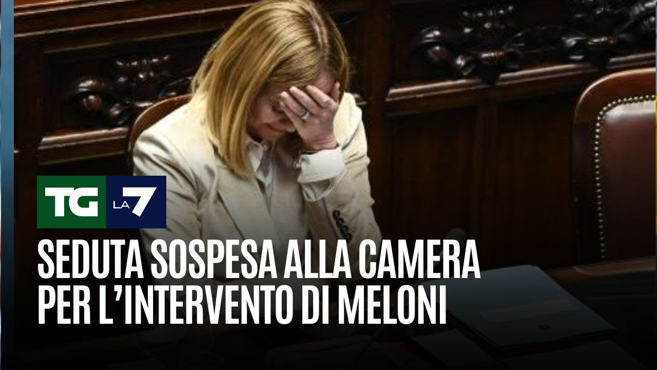 Seduta sospesa alla Camera per l'intervento di Meloni