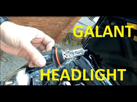 2005 - 2009 Mitsubishi Galant Headlight bulb replacement
