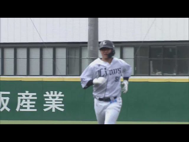【ファーム】特大の一発!! ライオンズ・佐藤龍世 ネット中段に直撃するホームランで1点を返す!! 2023年5月12日 埼玉西武ライオンズ 対 読売ジャイアンツ