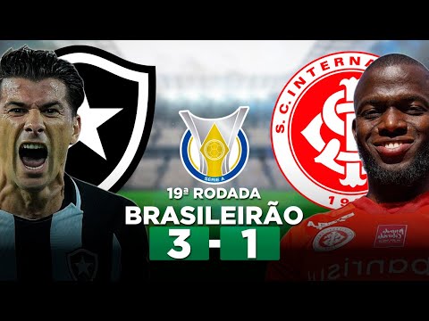 BOTAFOGO 3 x 1 INTERNACIONAL Brasileirão Série A 2023 19ª Rodada | Narração