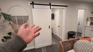 S&Z TOPHAND® 36in x 84in MDF Barn Door with 6 6FT Sliding Door Hardware Kit Review
