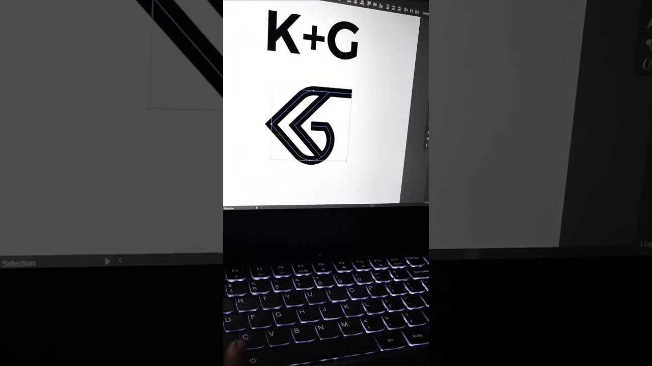 Logo Design with us || The letter k+g as a logo | work in illustrator #logodesign #illustrator