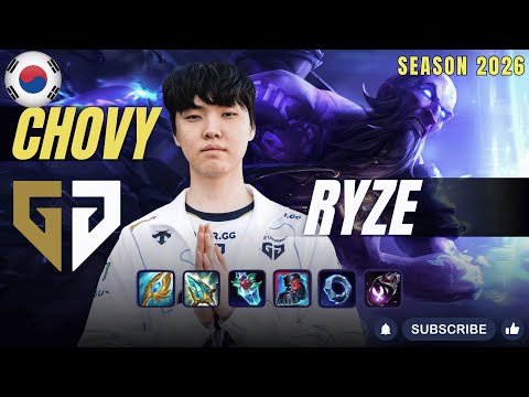 GEN Chovy RYZE vs AHRI Mid - Patch 26.2 KR Ranked | lolrec