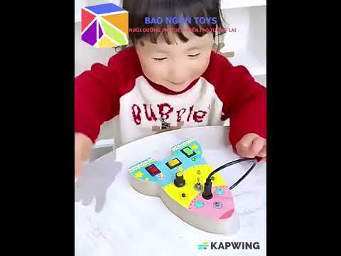 ĐỒ CHƠI BẢNG BẬN RỘN MONTESSORI ĐIỀU KHIỂN CÔNG TẮC ĐIỆN, ĐỒ CHƠI STEM GIÚP BÉ LÀM QUEN VỚI KHOA HỌC, PHÁT TRIỂN TRÍ THÔNG MINH, VẬN ĐỘNG TINH CHO BÉ - BAO NGON TOYS - DG195C