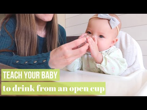 BABY LED WEANING: TEACH BABY TO DRINK FROM AN OPEN CUP!