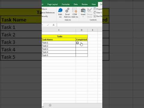 Excel Shortcut 53 - CHECKBOX