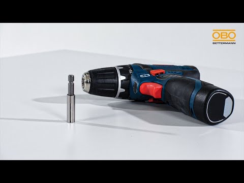 Pre-tensioner bit for easy and fast mounting of earthing pipe clamps - OBO Bettermann