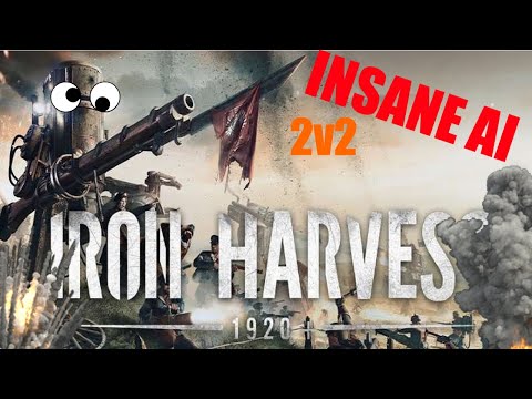 IRON HARVEST 1920+ - INSANE AI 2v2 - The German Maginot  - First Match - 4k 60FPS