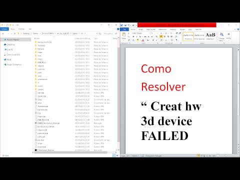 SLRR / Como Resolver Erro 'Create hw 3d device FAILED'