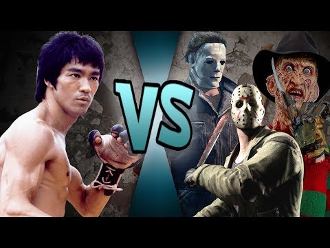 Bruce Lee vs Jason Voorhees, Michael Myers & Freddy Krueger