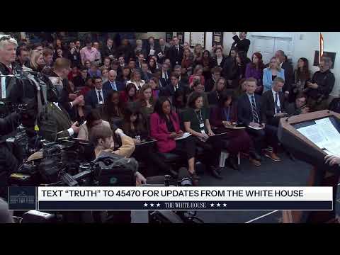 LIVE: Trump Press Secretary Karoline Leavitt Holds Press Conference at White House...