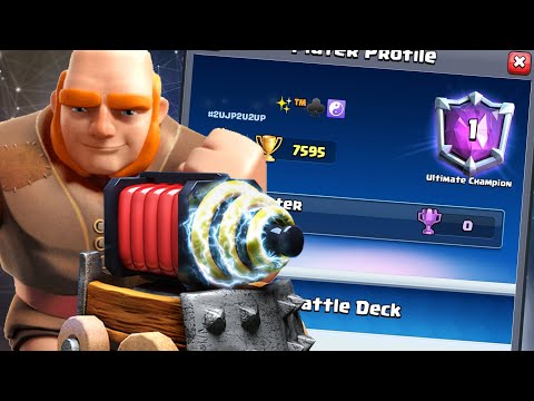 Giant Sparky bait deck 🏆Mandrake 7600 👈 Best giant deck in clash Royale