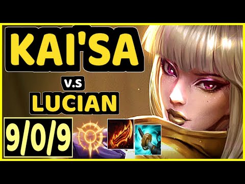 MATSUKAZE (KAI'SA) vs LUCIAN - 9/0/9 KDA BOTTOM ADC CHALLENGER GAMEPLAY - BR
