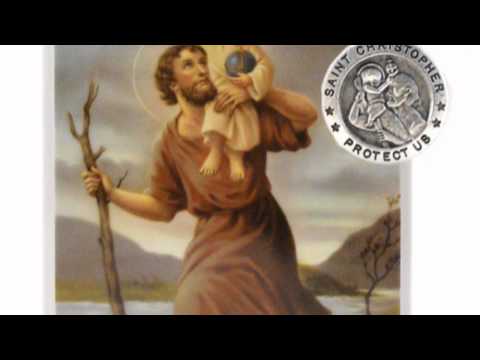 St. Christopher Patron Saint Prayer Card w/ Medal