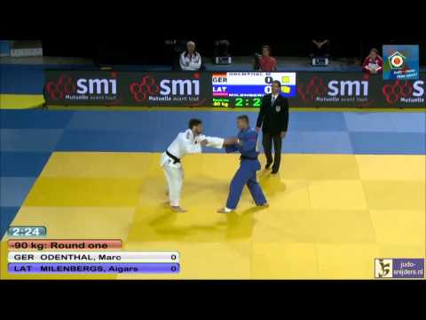 Judo 2014 European Championships Montpellier: Odenthal (GER) - Milenbergs (LAT) [-90kg]