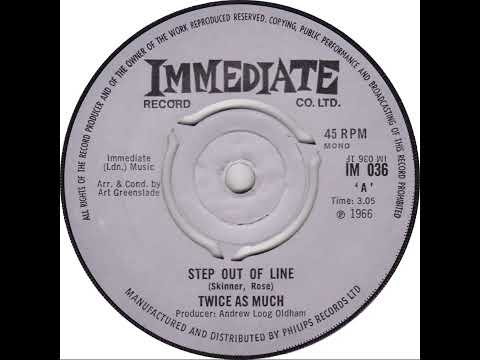 UK New Entry 1966 (268) Twice As Much - Step Out Of Line