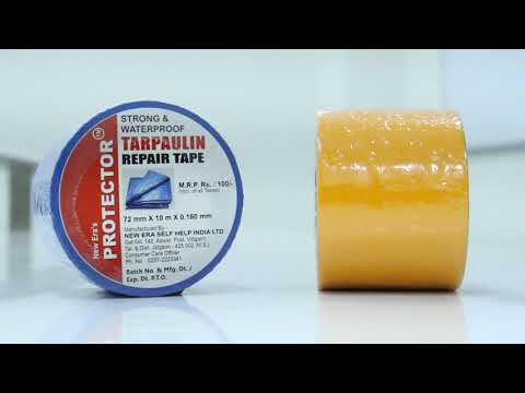 How to apply Protector Tarpaulin Repair Tape With Release Liner - 72 mm X 25 mtr X 0.135 mm (BLACK) – instructional video