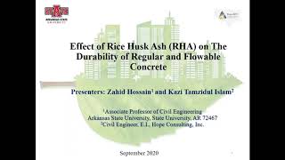 Conference: Effect of Rice Husk Ash (RHA) on the Durability of Regular and Flowable Concrete