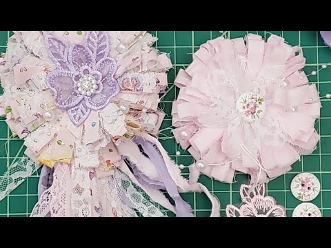 Puff Flower Tutorial,  Shabby Chic Lace Cotton Flower How To Make