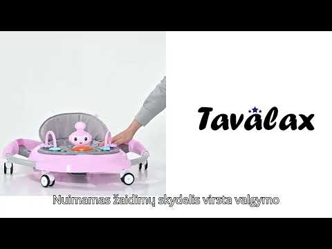 Išmani 6 padėčių ankstyvojo ugdymo muzikinė vaikštynė 2‑in‑1 Tavalax SmartStep